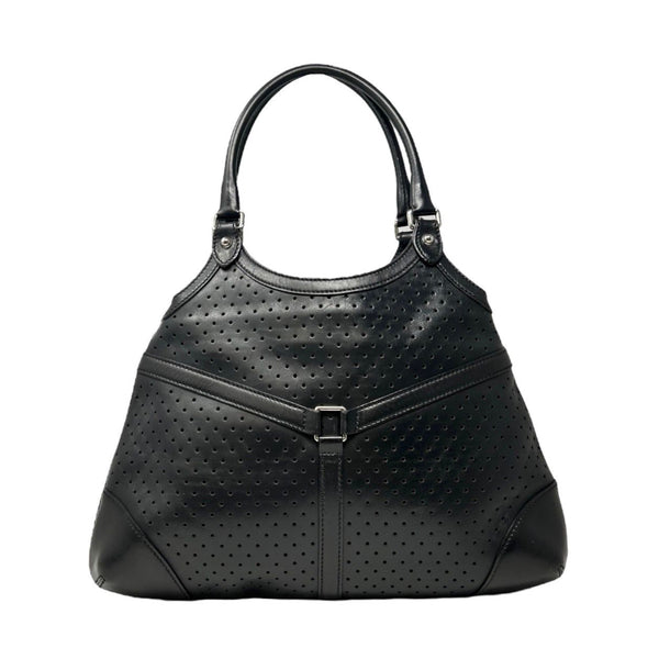 Gucci Black Leather Interlocking Logo Shoulder Bag
