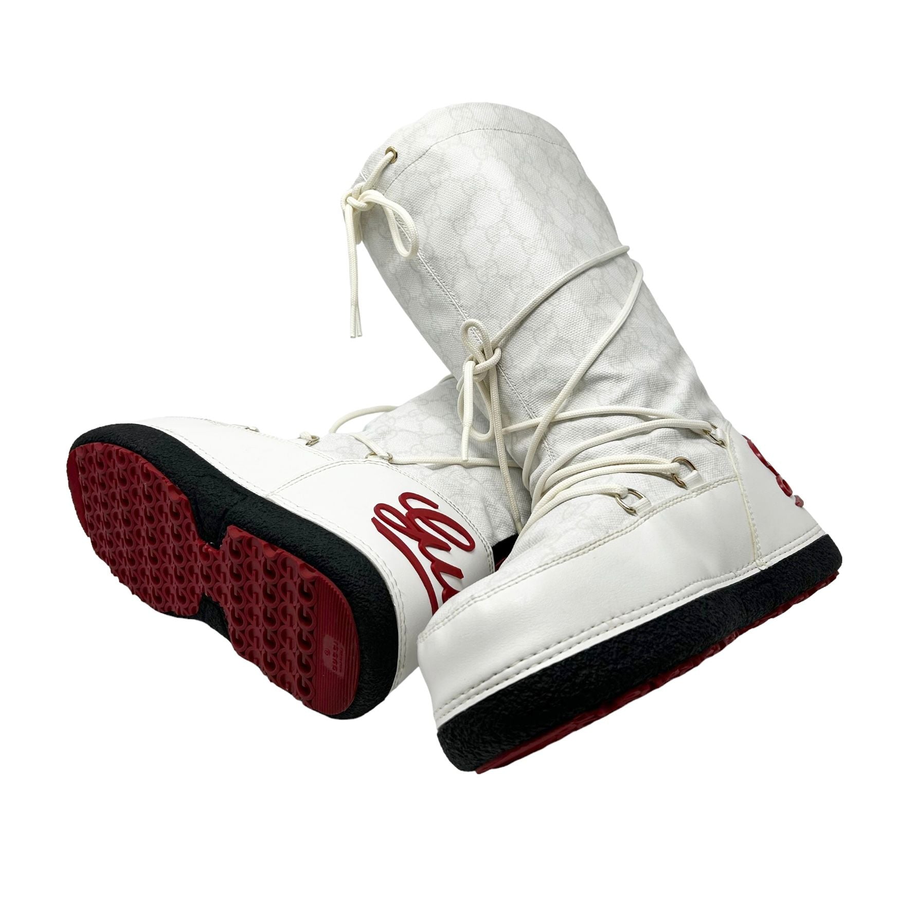 Gucci White Logo Snow Boots – Treasures of NYC - Main Image