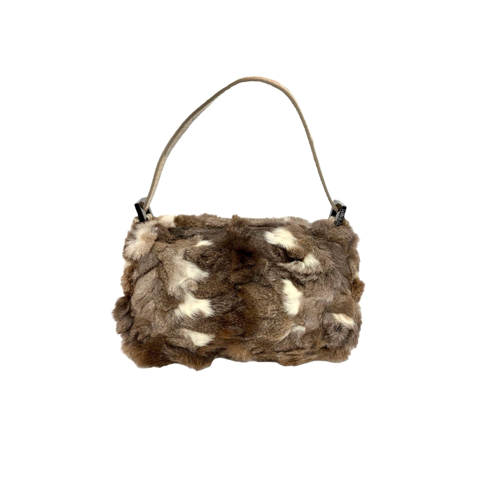 Fendi Brown Mini Fur Baguette