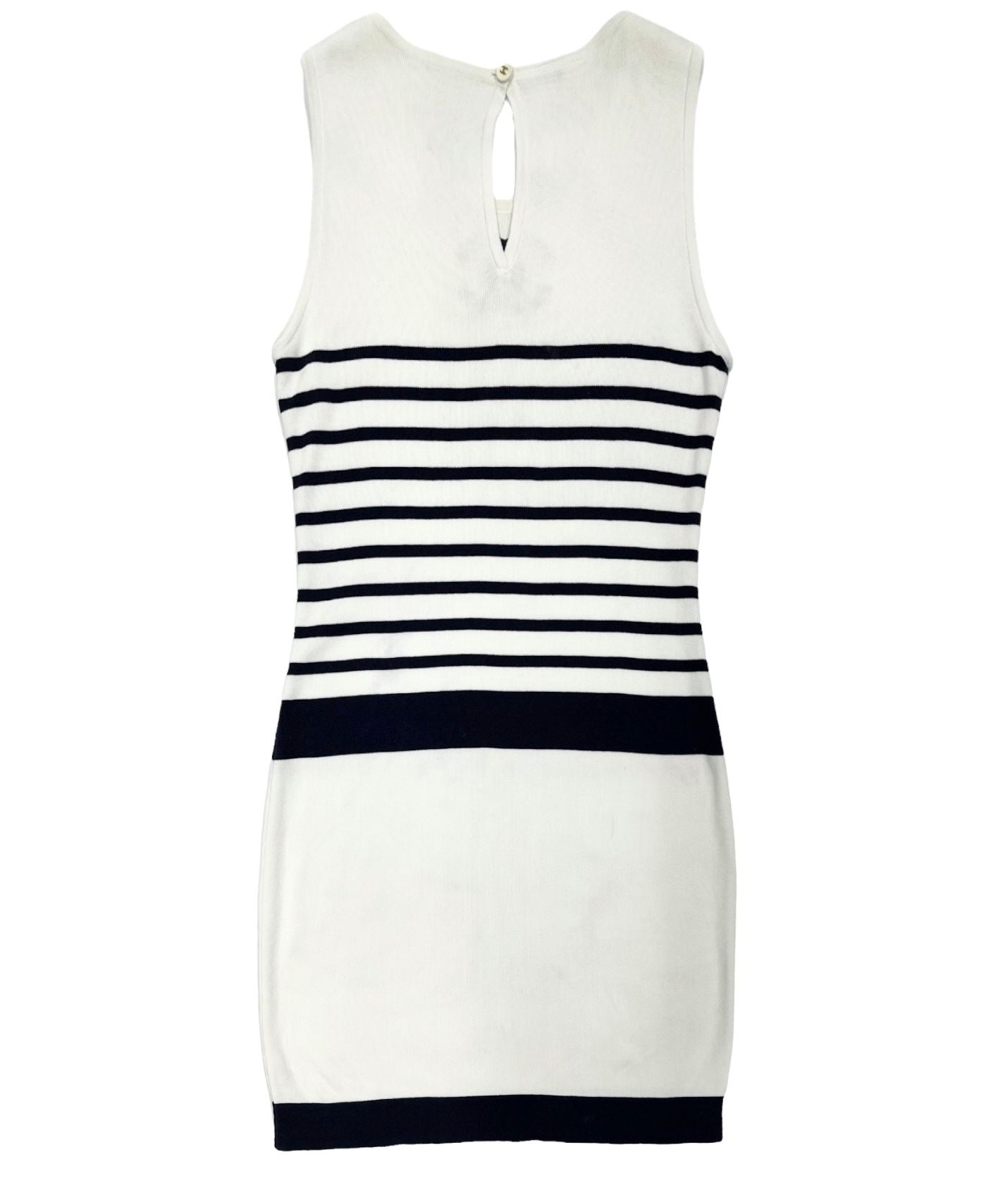 Chanel Striped Jumbo Logo Dress