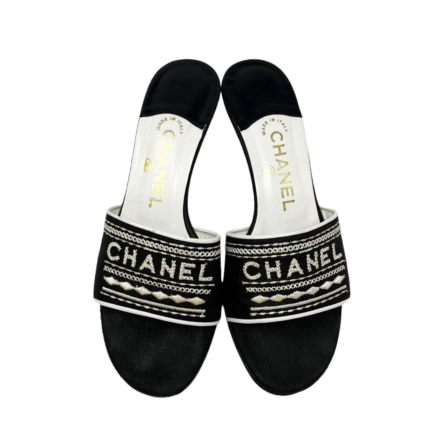 Treasures of NYC - Chanel Black Logo Heels