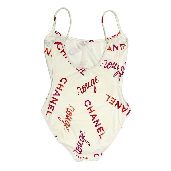 Chanel White Rouge Print One Piece