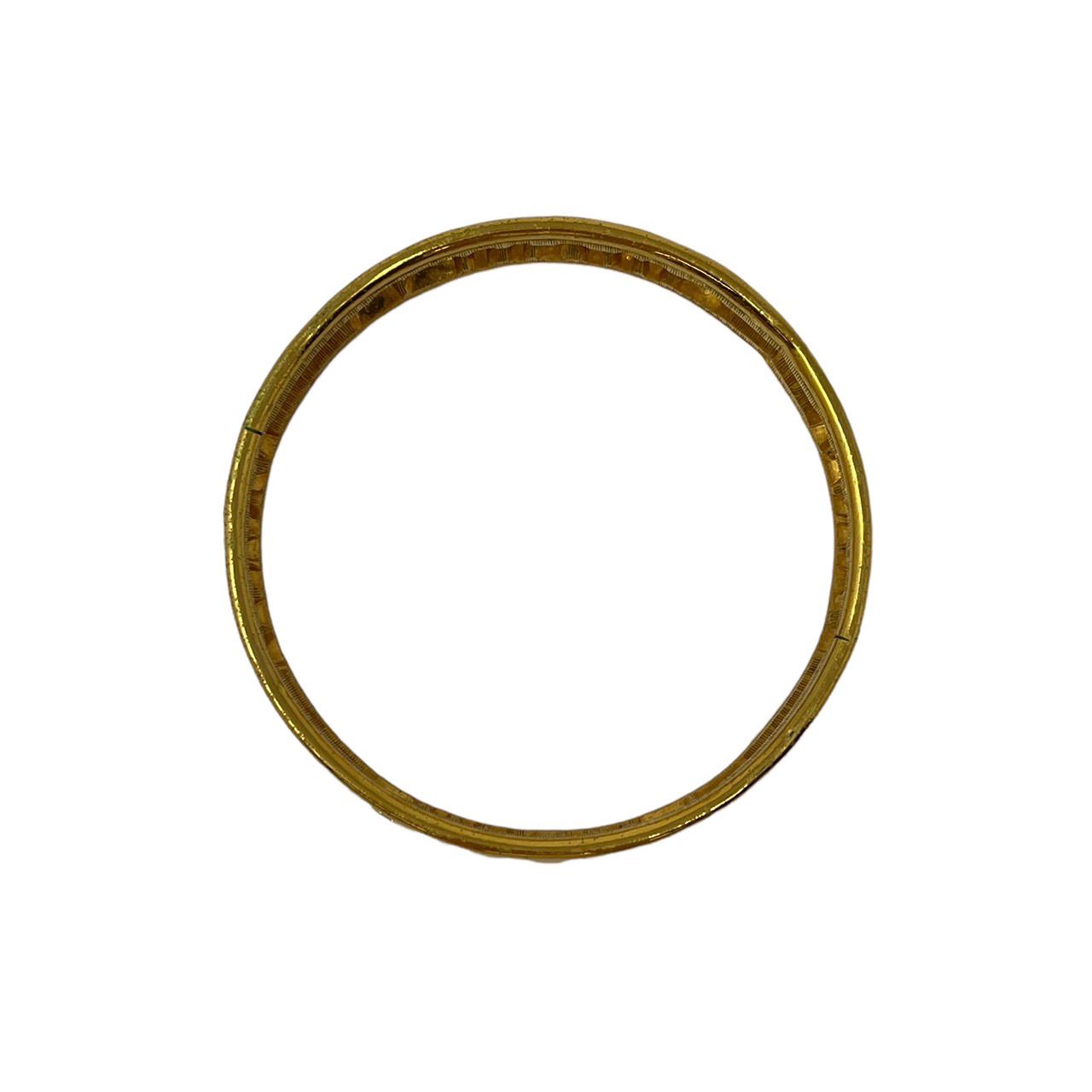 Chanel Gold Logo Cut Out Bangle