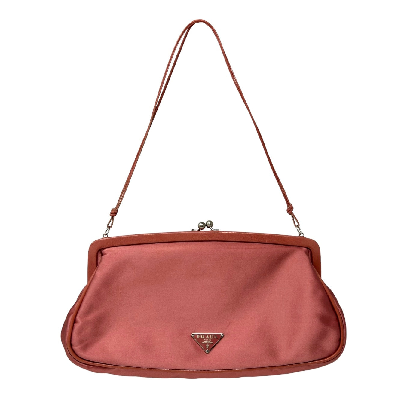Prada Pink Satin Kisslock Bag