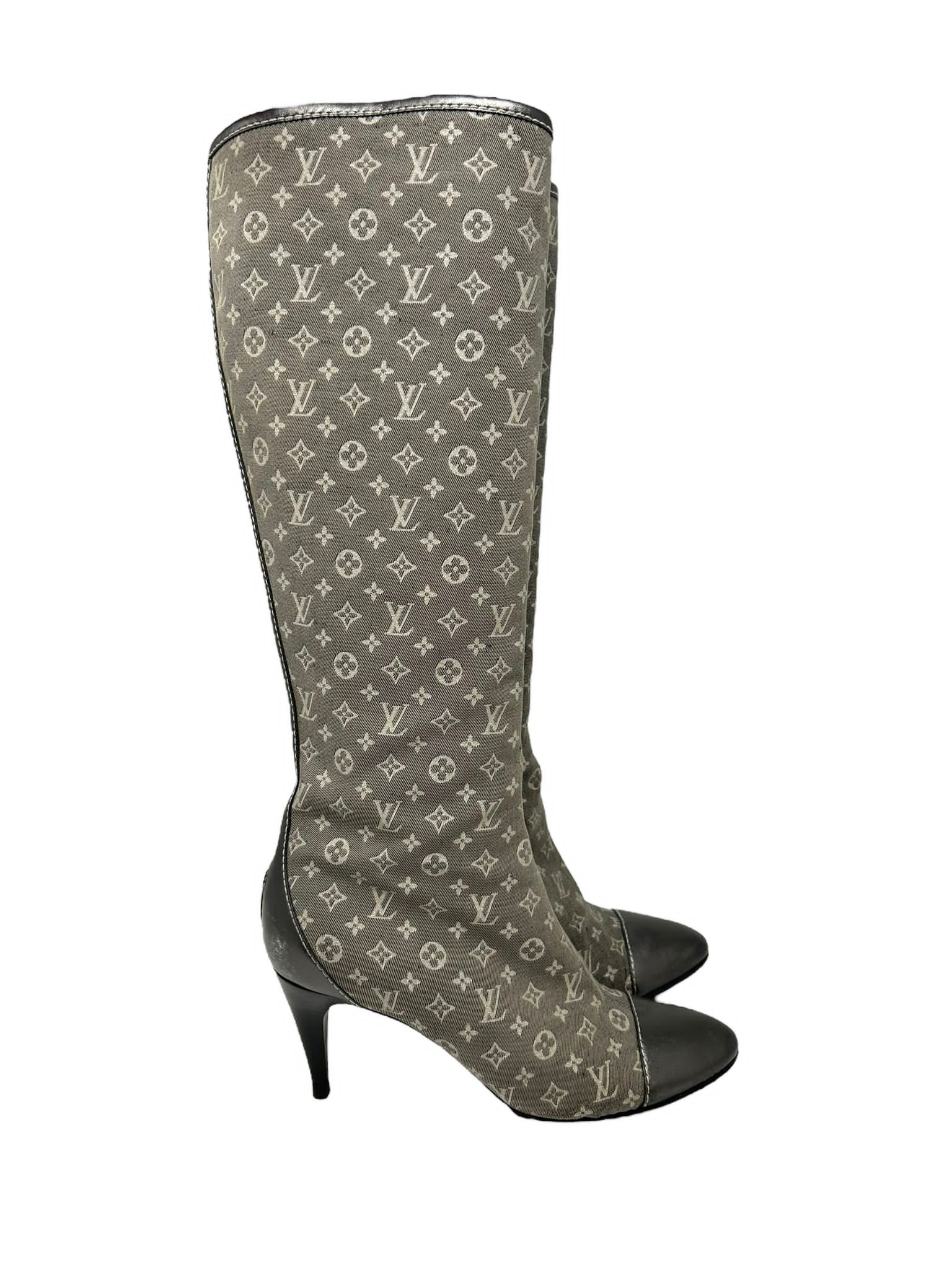 Louis Vuitton Grey Monogram Boots