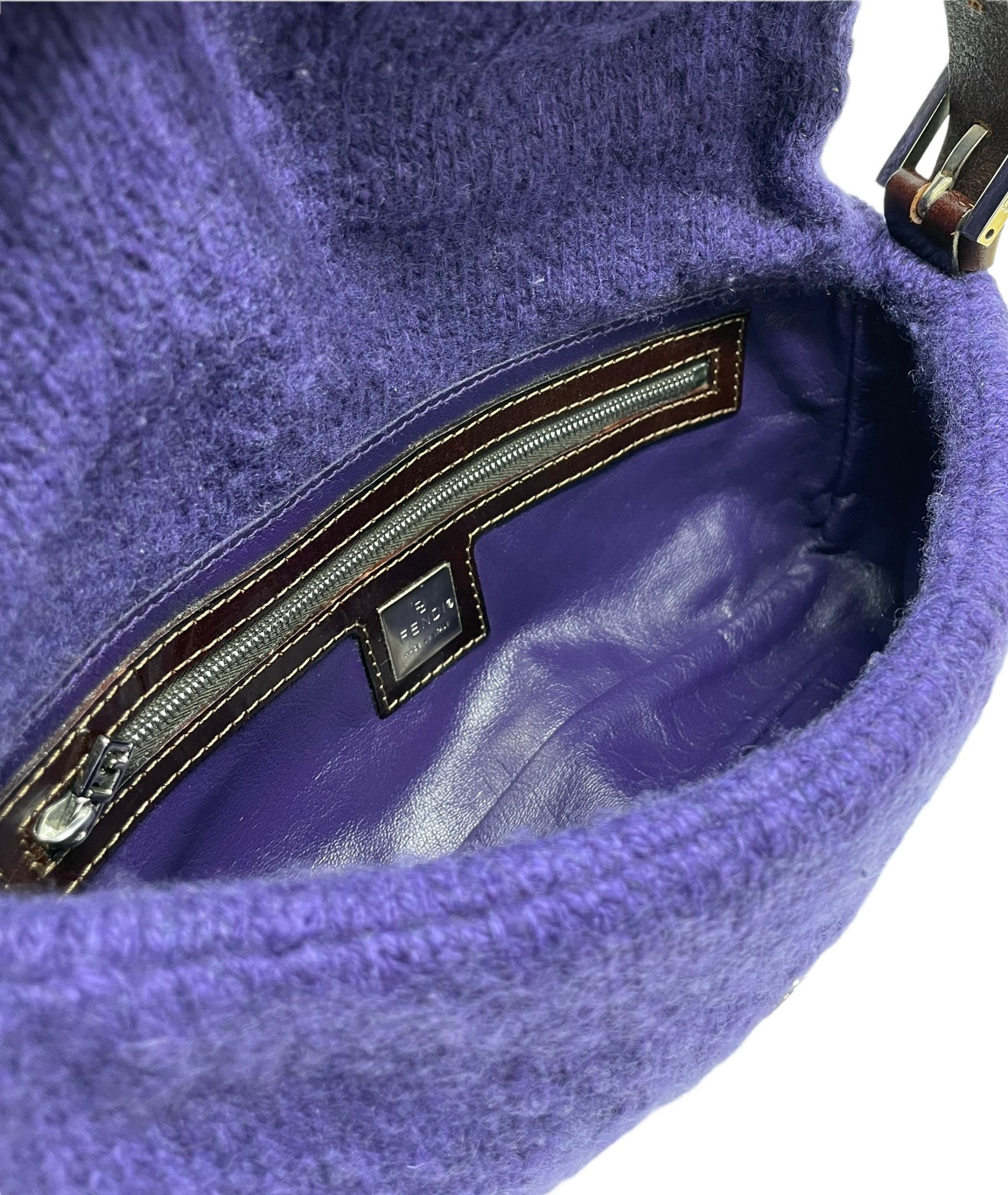 Vintage Fendi Purple Metallic Shearling Baguette – Treasures of NYC