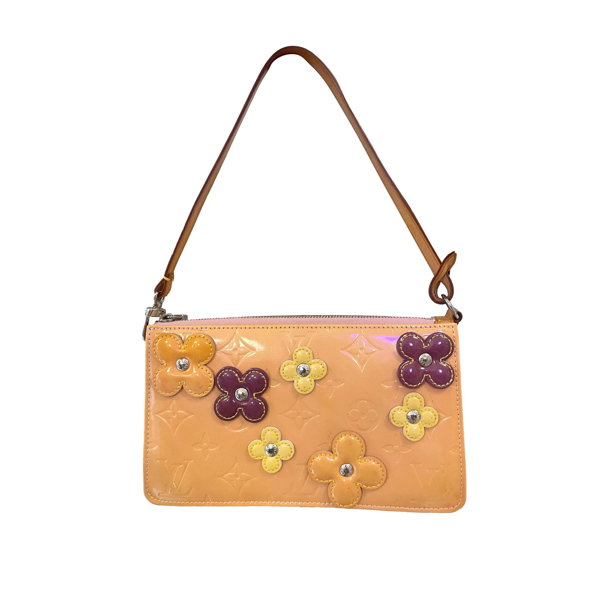 Louis Vuitton Peach Floral Shoulder Bag
