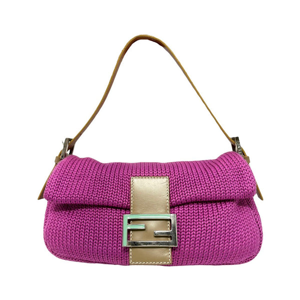 Fendi Pink Knit Baguette