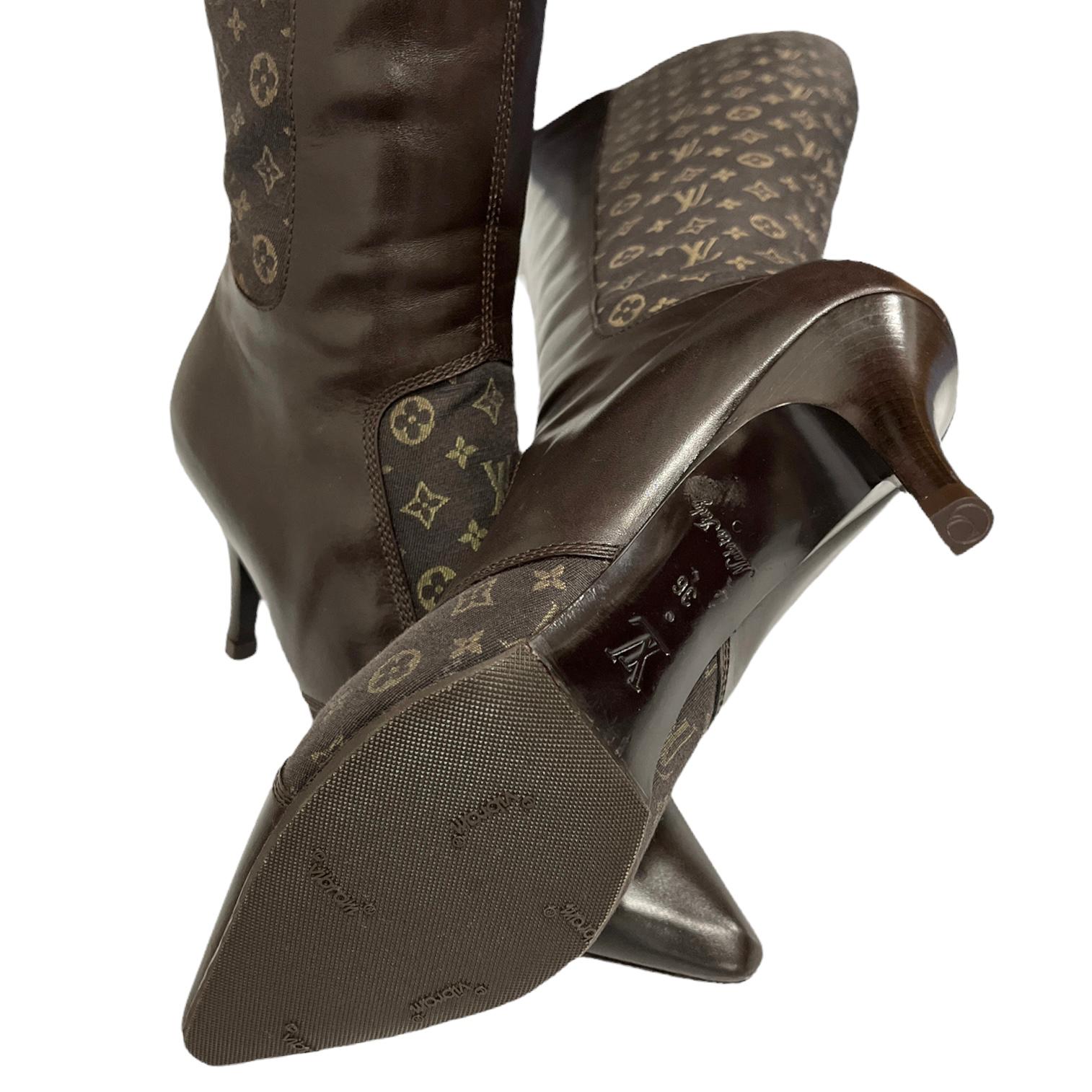 Vintage Louis Vuitton Brown Monogram Boots – Treasures of NYC