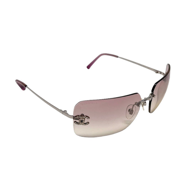 pink vintage chanel sunglasses women