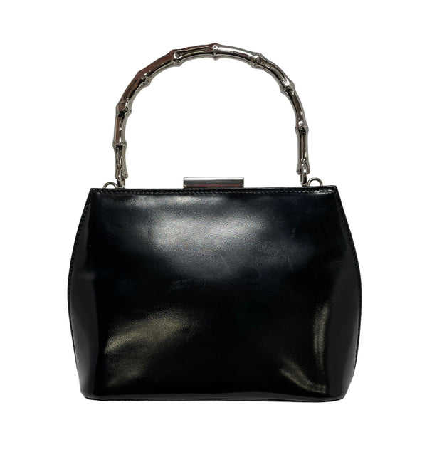 Gucci Black Patent Leather Top Handle