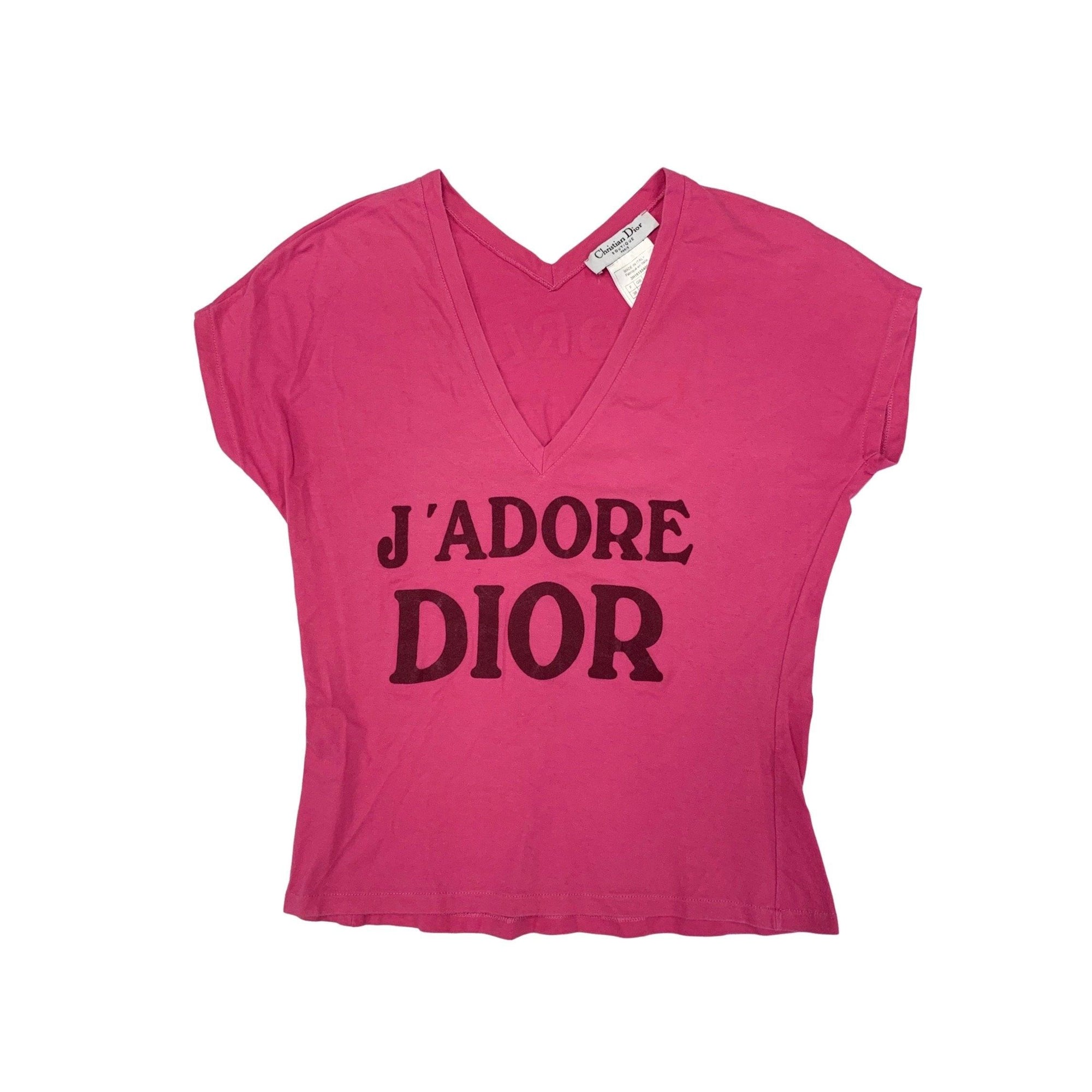 J’adore Dior Pink V-Neck Top - Apparel