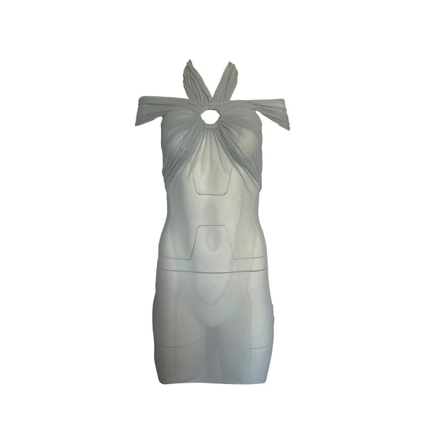 Jean Paul Gaultier Baby Blue Sheer Dress - Apparel