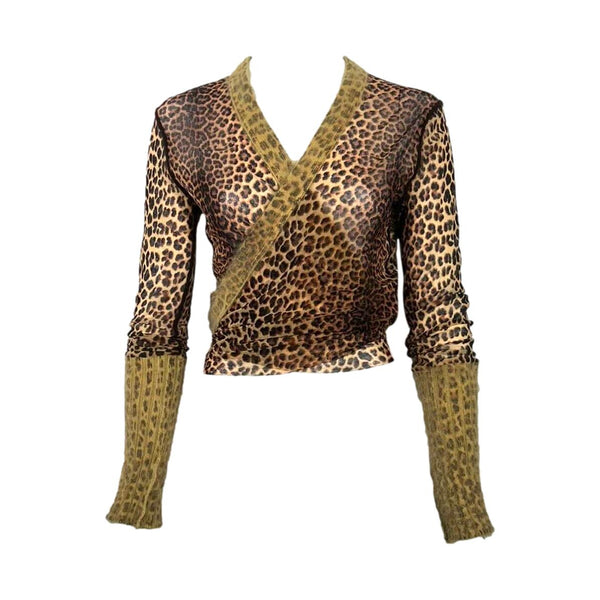 Jean Paul Gaultier Cheetah Wrap Top - Apparel