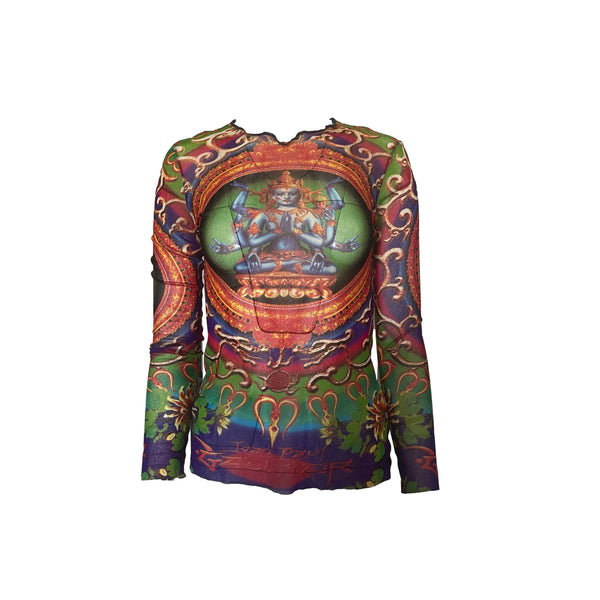 Treasures of NYC - Jean Paul Gaultier Multicolor Print Top