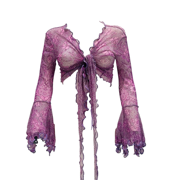 Treasures of NYC - Jean Paul Gaultier Purple Tie Top