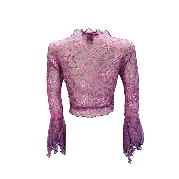 Jean Paul Gaultier Purple Tie Top - Apparel