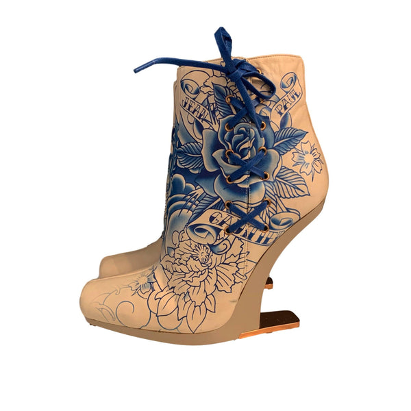 Jean Paul Gaultier Tattoo Booties - Shoes