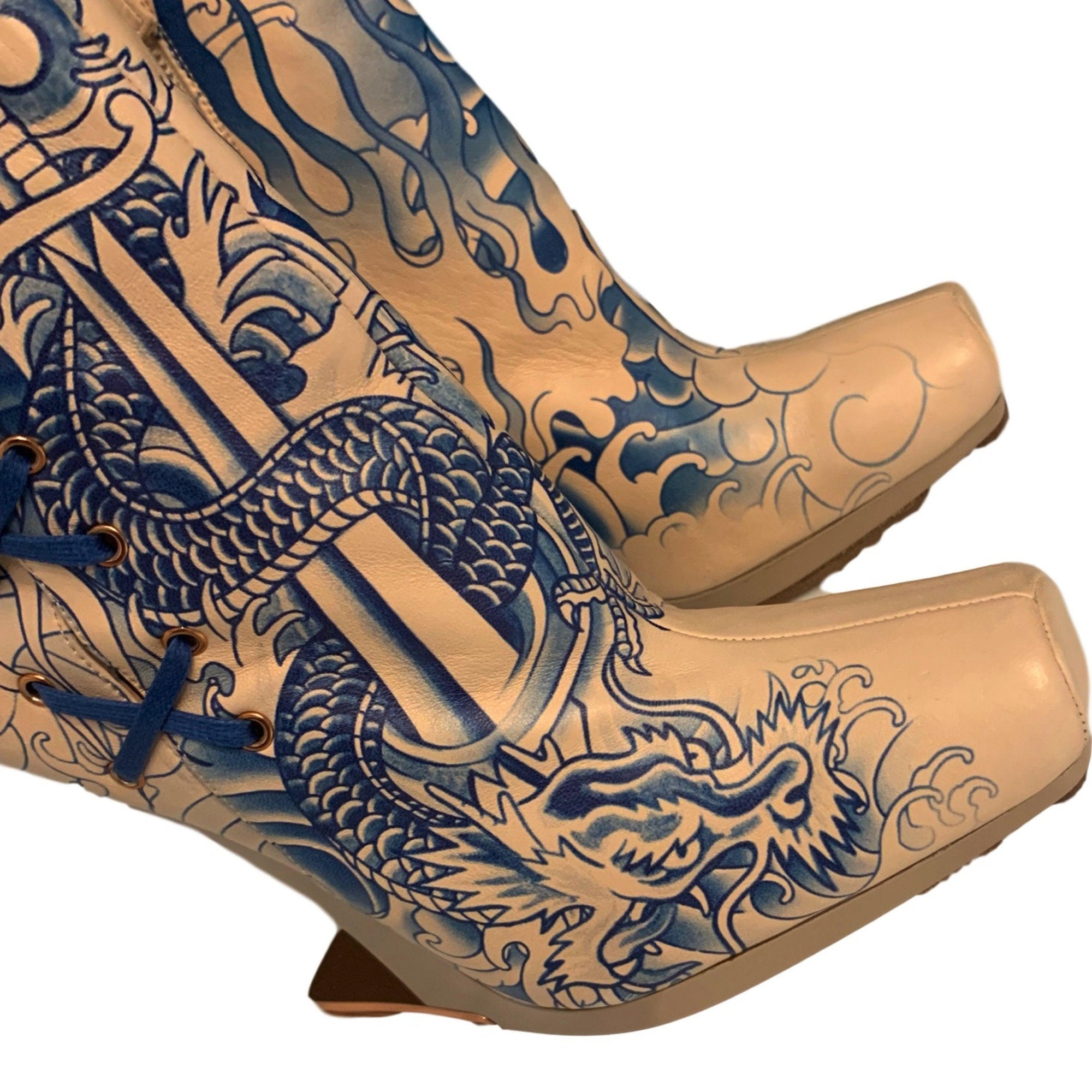 Jean Paul Gaultier Tattoo Booties - Shoes