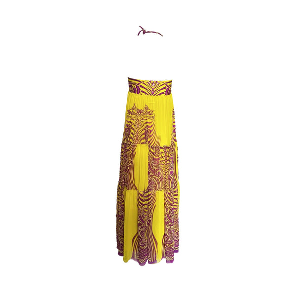 Jean Paul Gaultier Yellow Print Maxi Dress - Apparel
