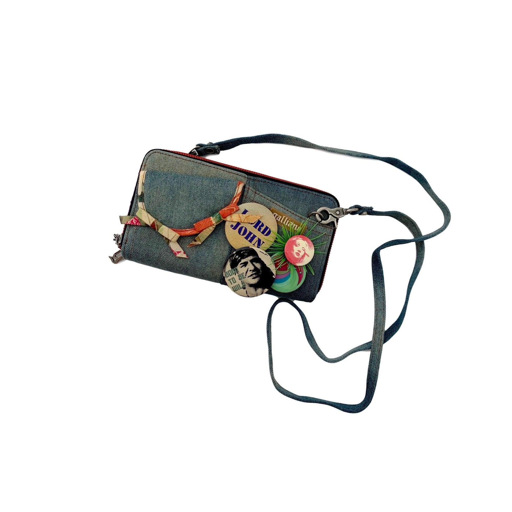 John Galliano Denim Mini Crossbody Bag - Handbags