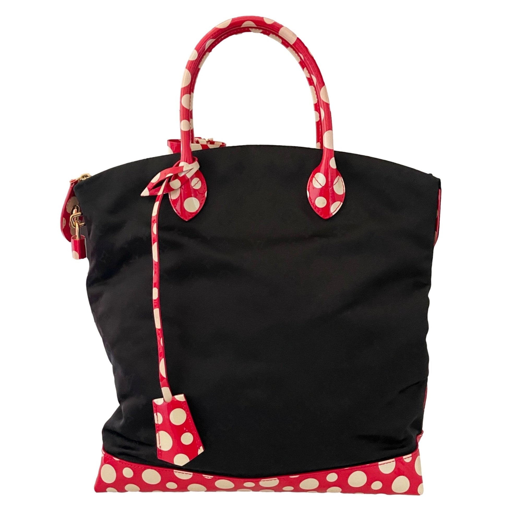 Louis Vuitton Black Monogram Kusama Top Handle Bag - 