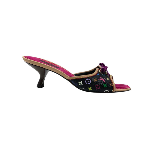 Louis Vuitton Black Multicolor Kitten Heels - Shoes