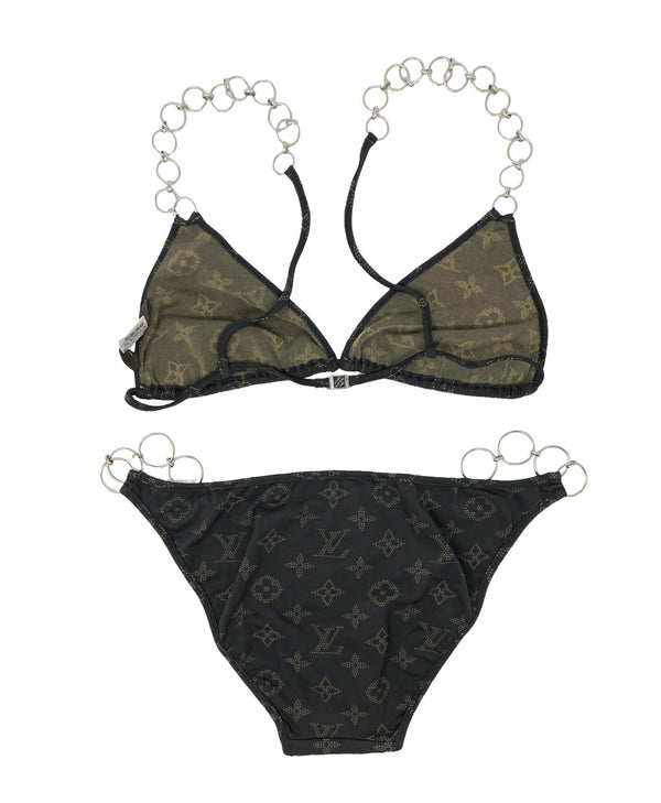 Louis Vuitton Brown Chain Logo Bikini - Swimwear