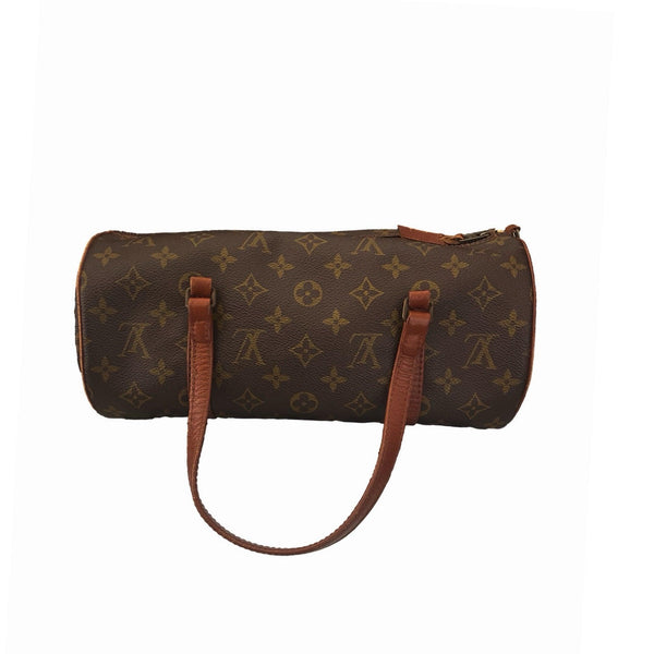 Louis Vuitton Brown Monogram Leather Medium Cylinder Satchel Bag