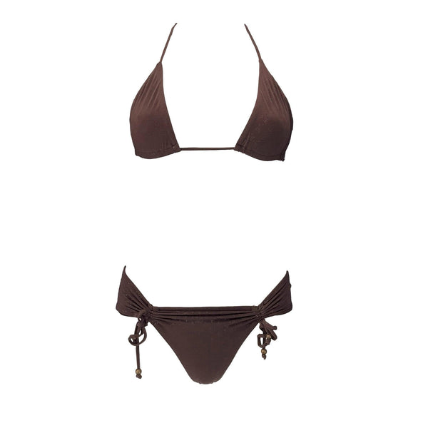 Vintage Louis Vuitton Brown Monogram Ruched Bikini – Treasures of NYC
