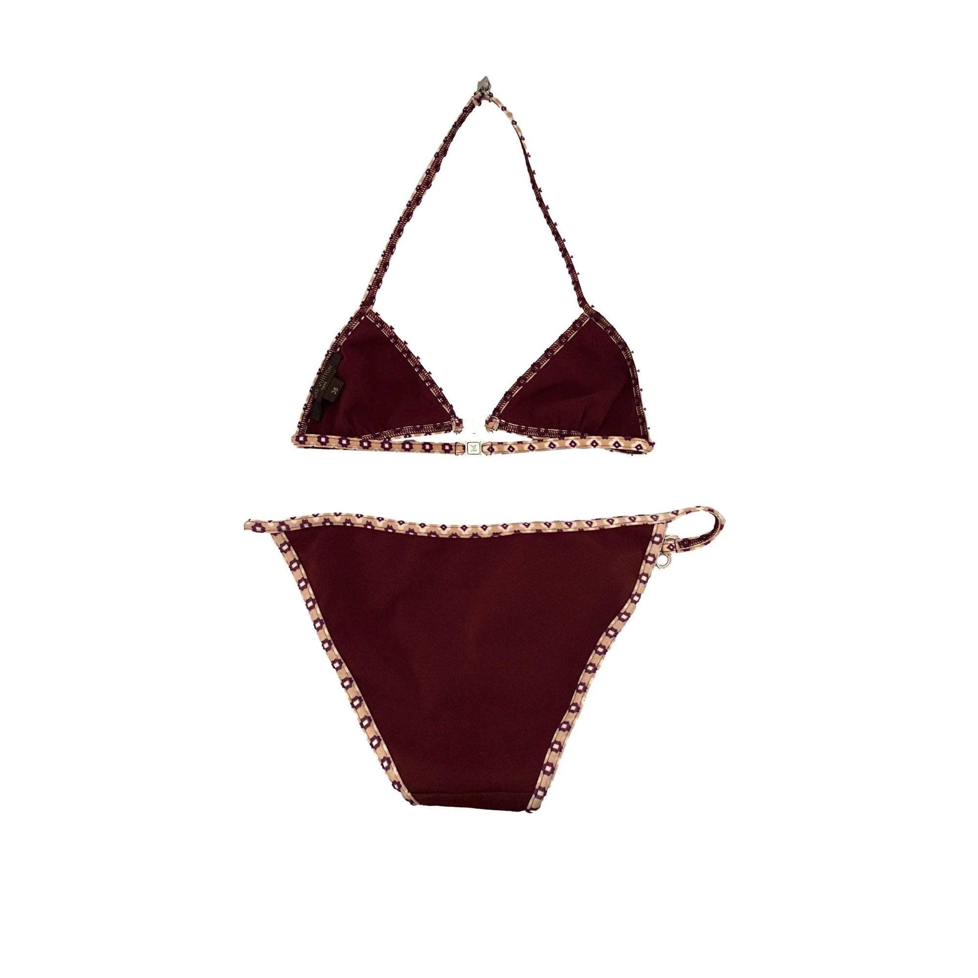 Louis Vuitton Burgundy Butterfly Bikini - Swimwear