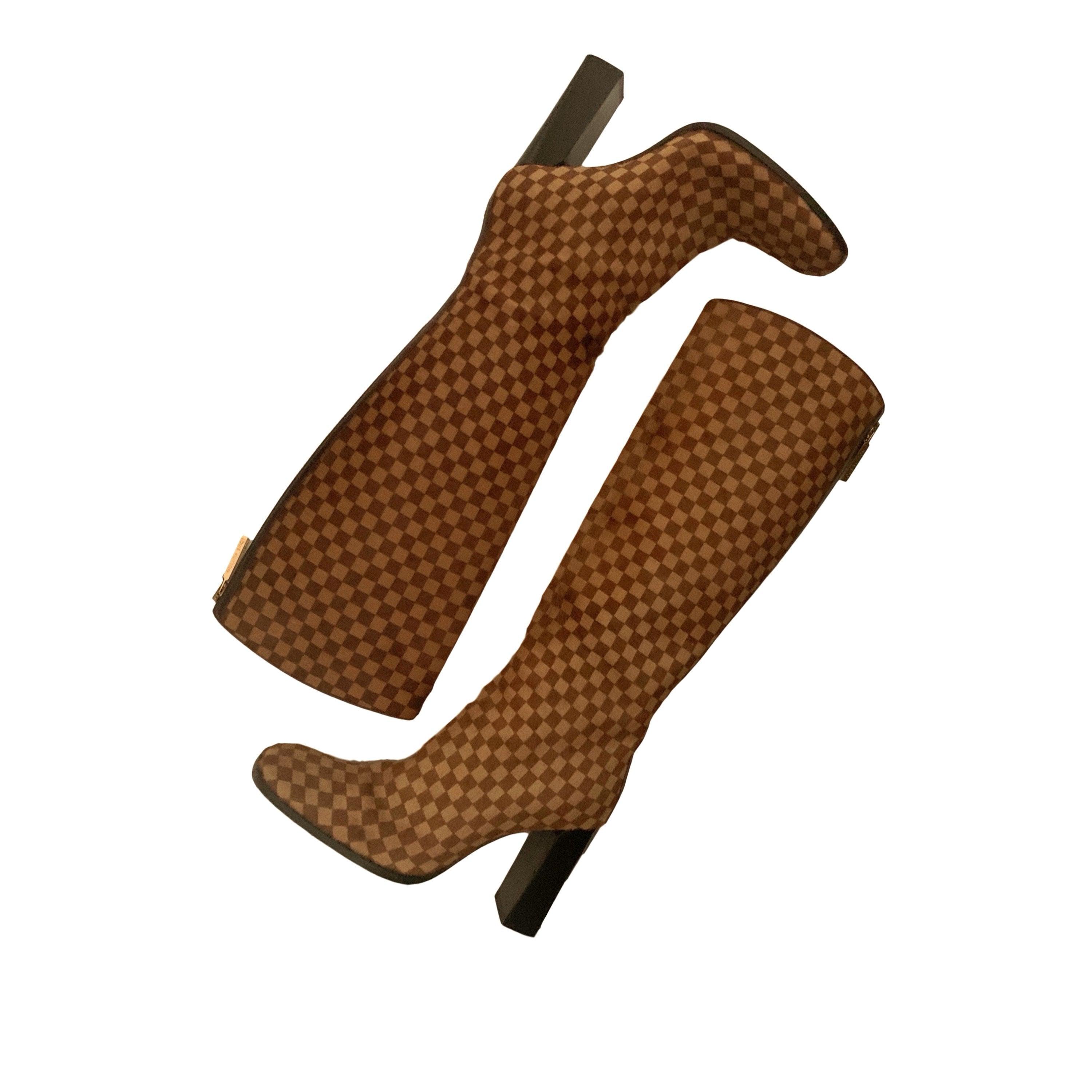 Treasures of NYC - Louis Vuitton Damier Calf Hair Boots