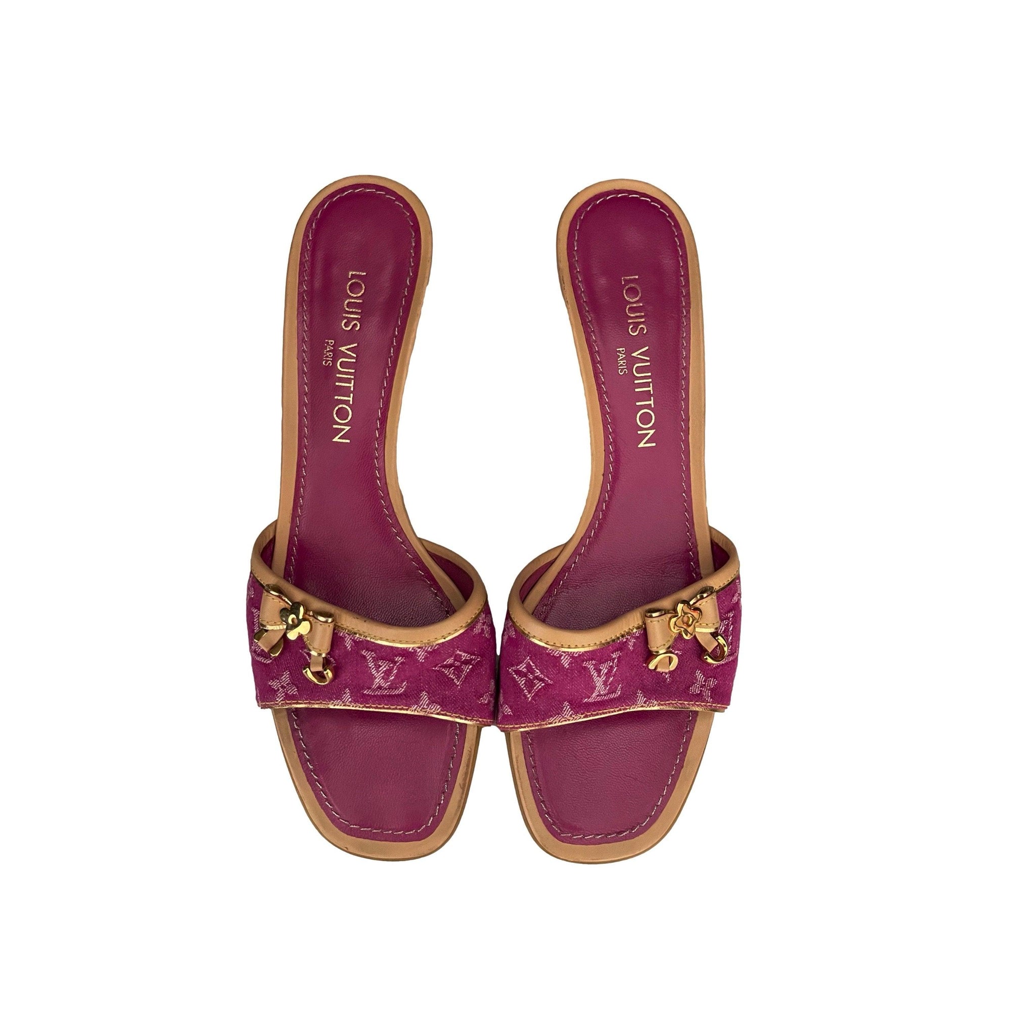 Louis Vuitton Fuchsia Monogram Kitten Heels - Shoes