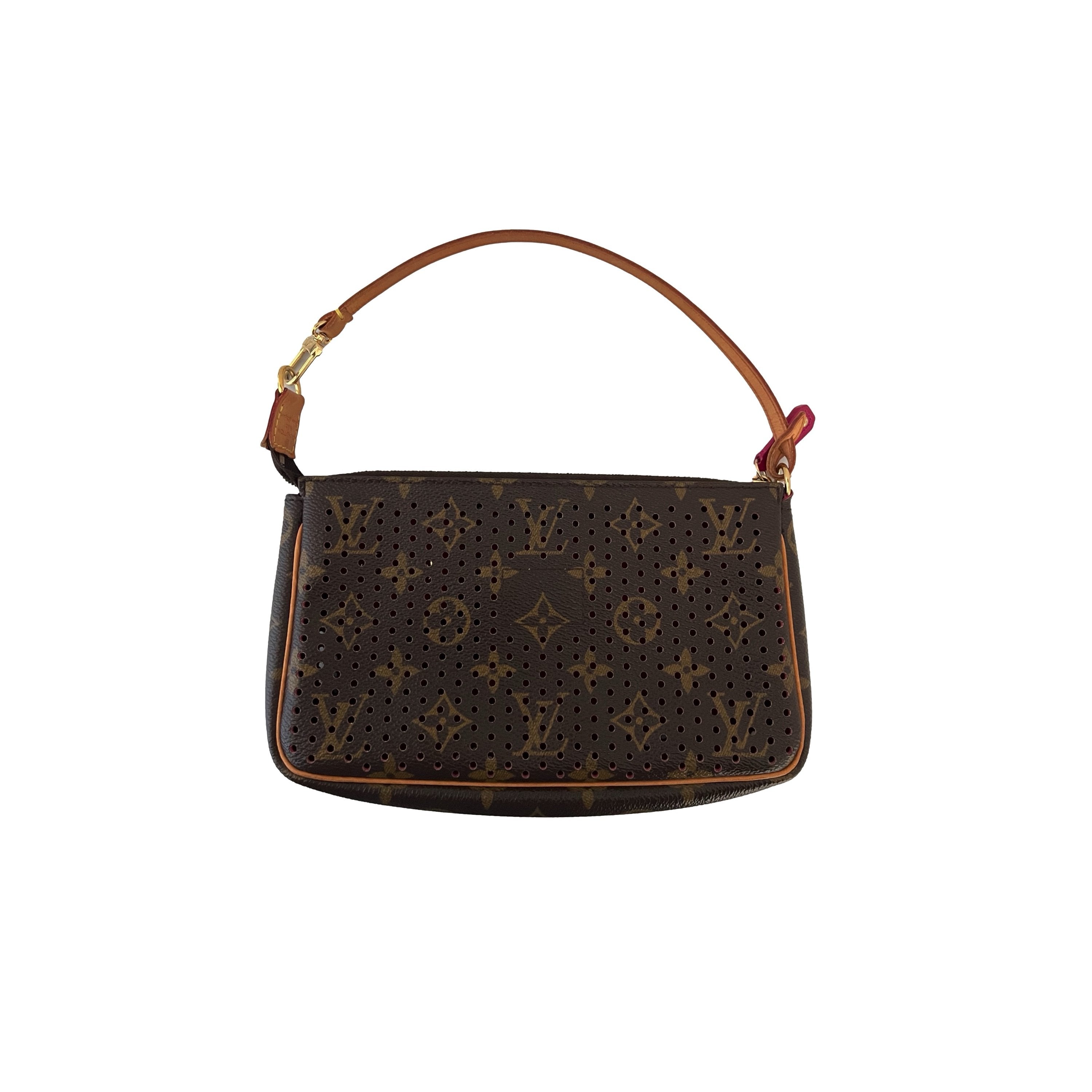 Louis Vuitton Félicie Monogram Crossbody Bag Brown Fuchsia
