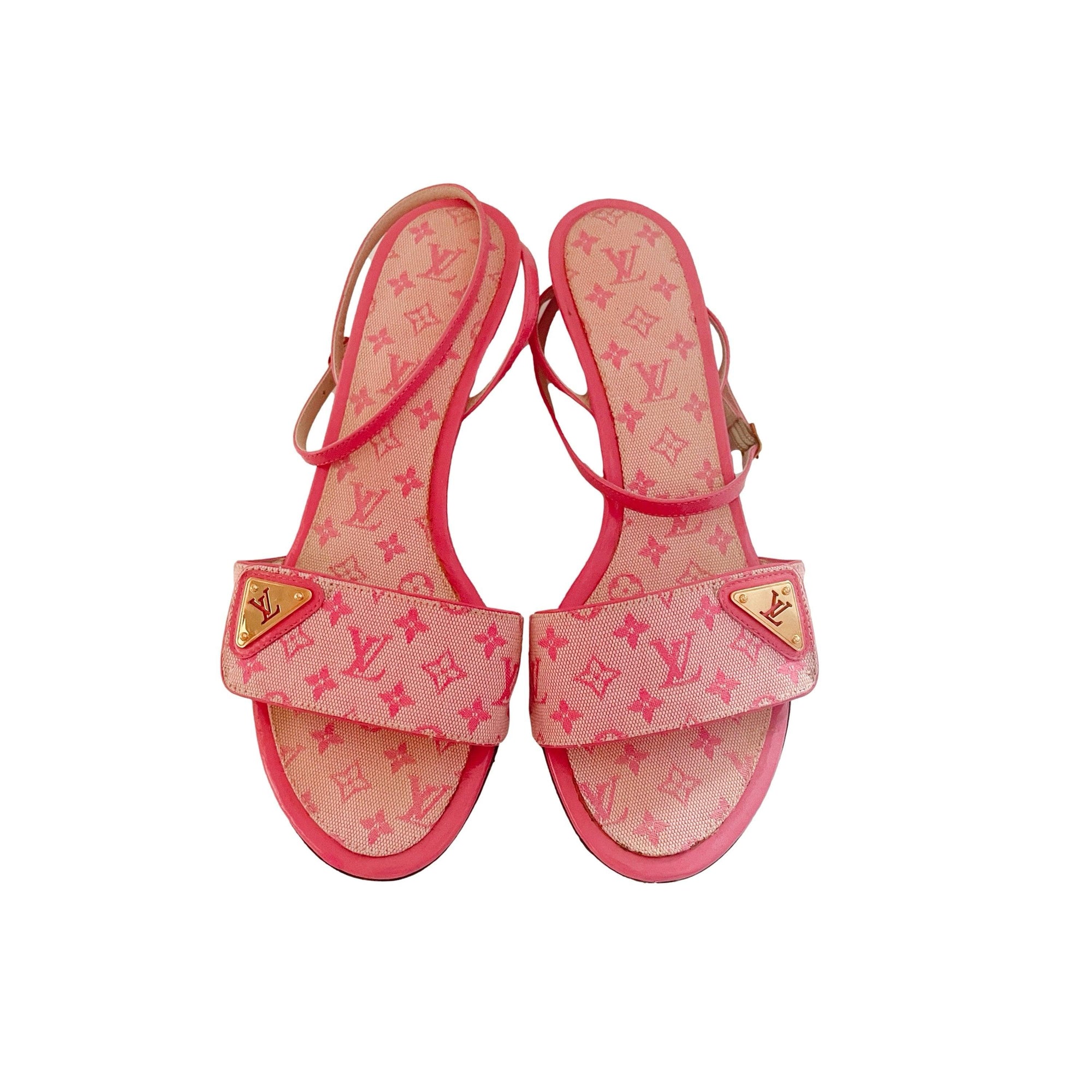 Louis Vuitton Pink Monogram Kitten Heels - Shoes