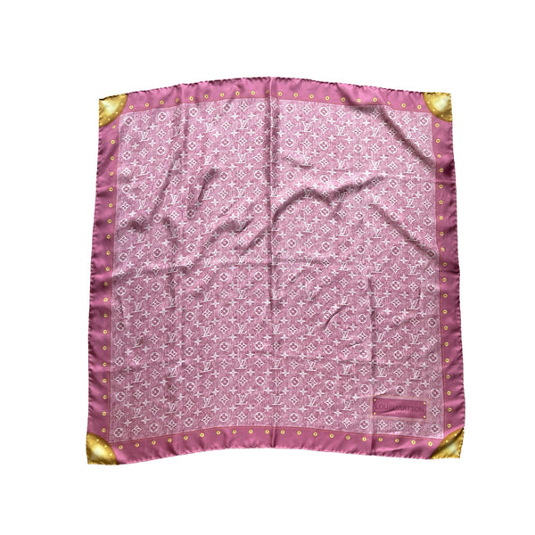 Louis Vuitton Pink Monogram Silk Scarf - Accessories