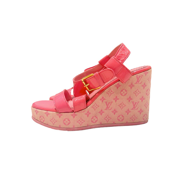 Louis Vuitton Pink Monogram Wedges - Shoes