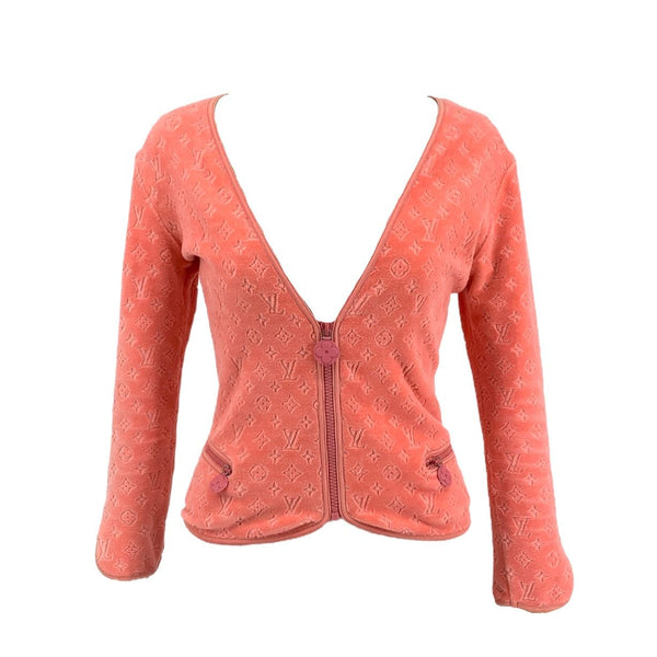 Louis Vuitton Pink Velour Jacket - Apparel
