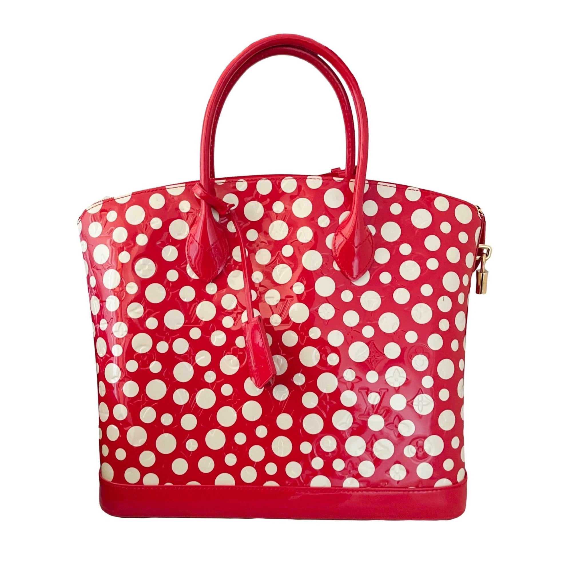 Louis Vuitton Red Monogram Kusama Top Handle Bag - Handbags