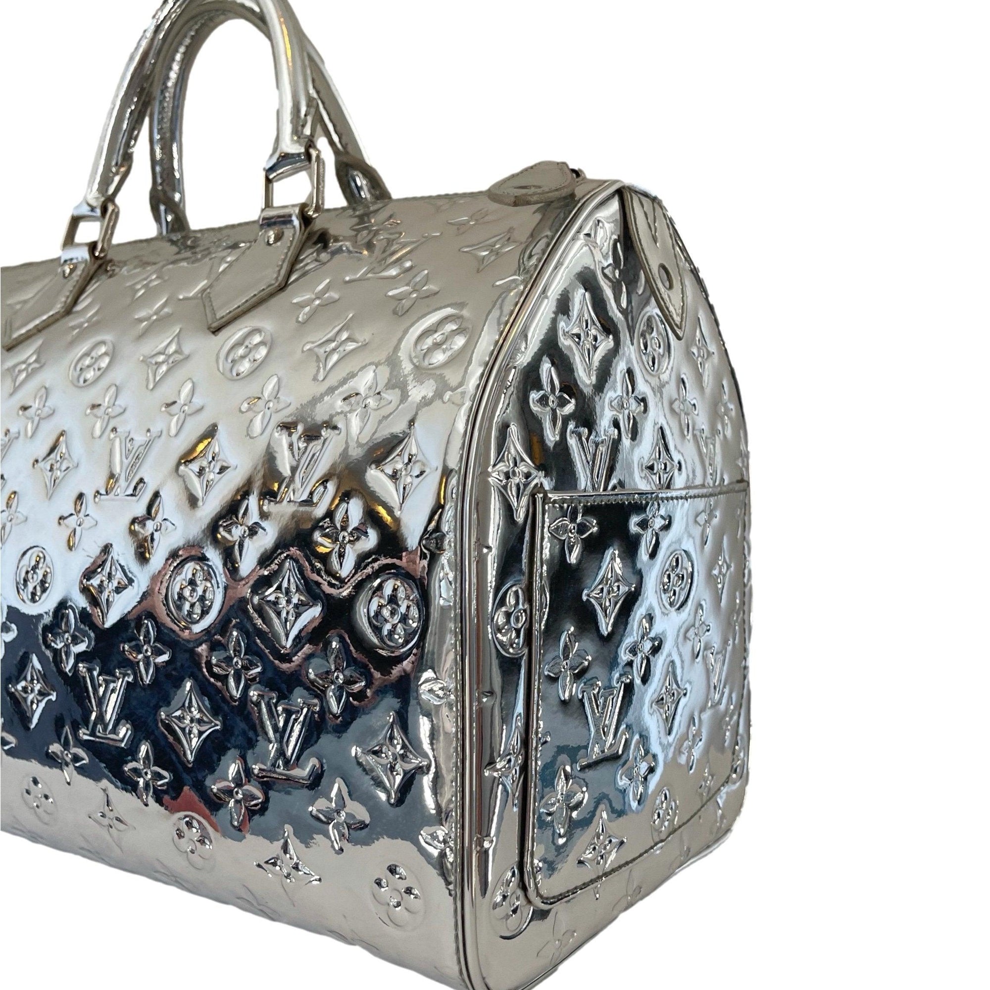 Louis Vuitton Silver Miroir Speedy Bag - Handbags