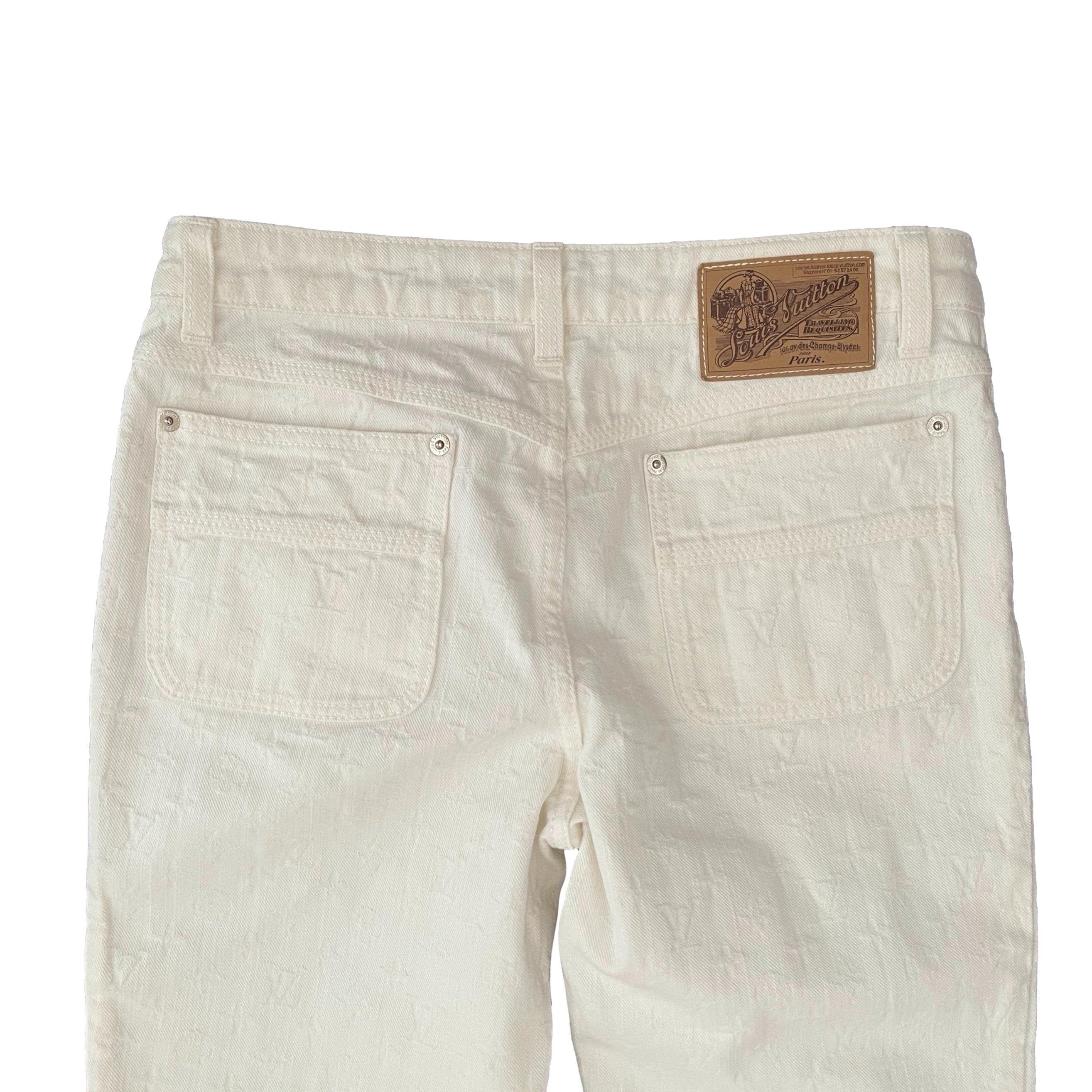 Treasures of NYC - Louis Vuitton White Logo Jeans