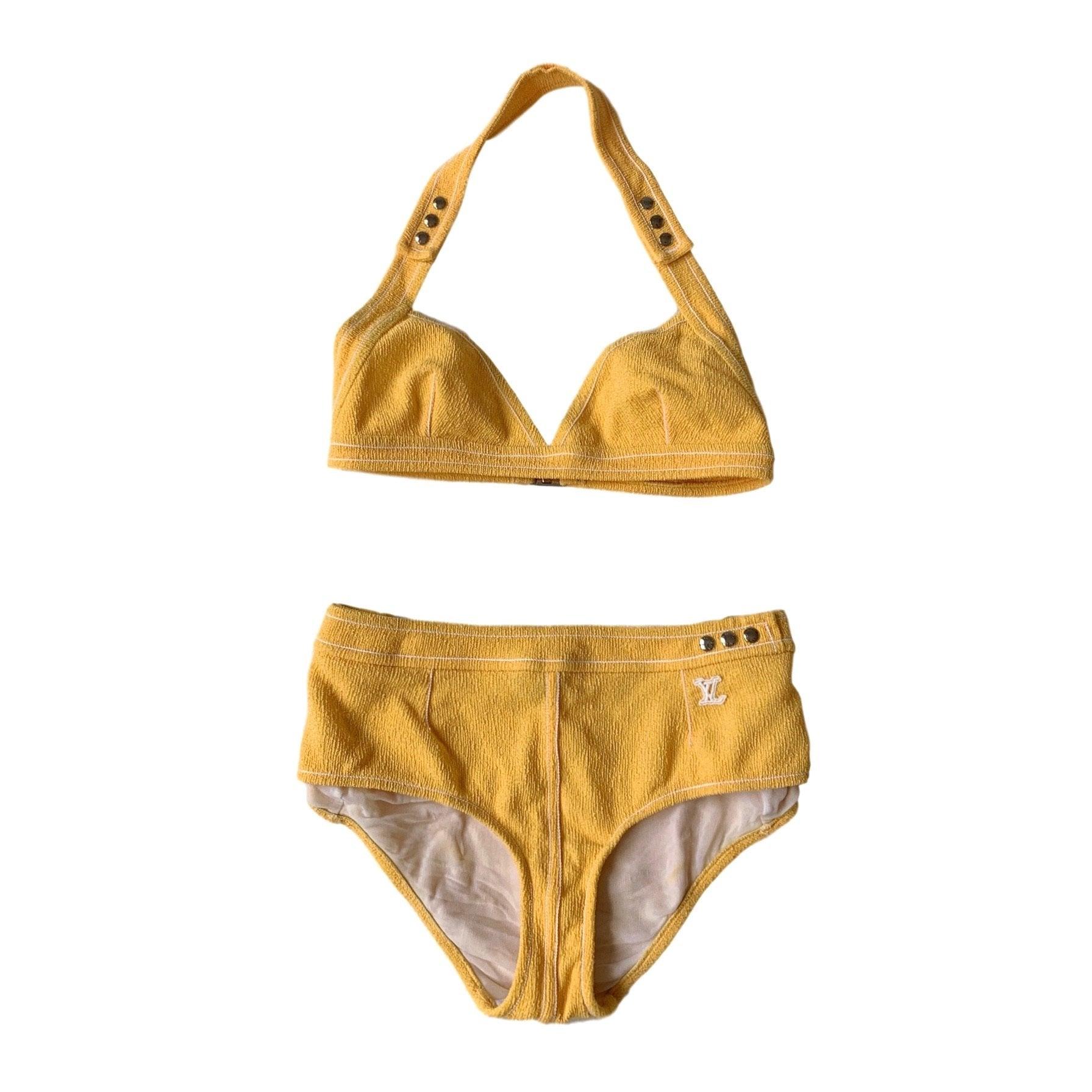 Louis Vuitton Yellow Logo Bikini - Swimwear
