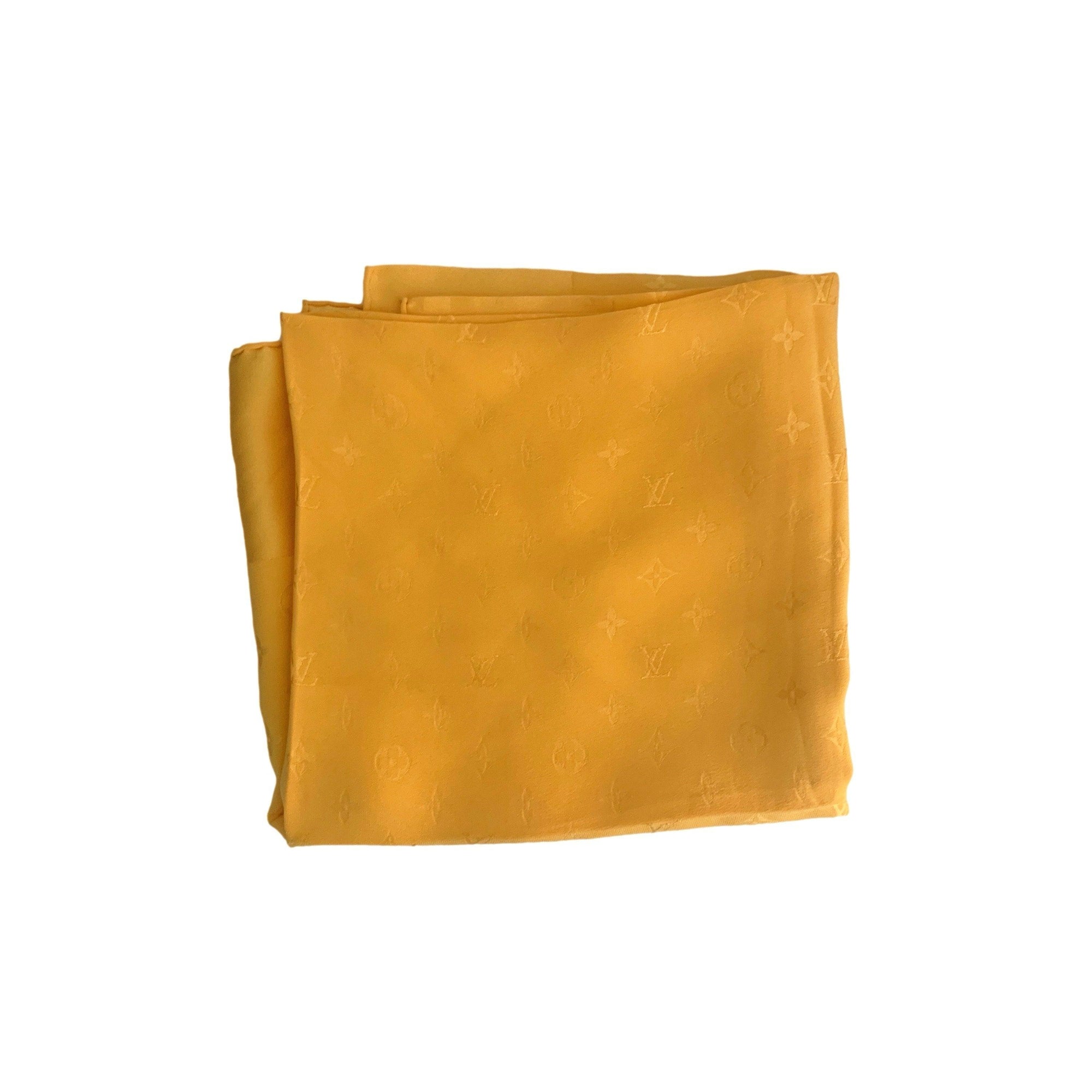 Louis Vuitton Yellow Monogram Silk Scarf - Accessories