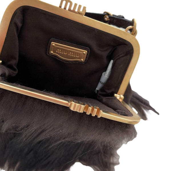 Miu Miu Fur 2way Top Handle Bag - Handbags