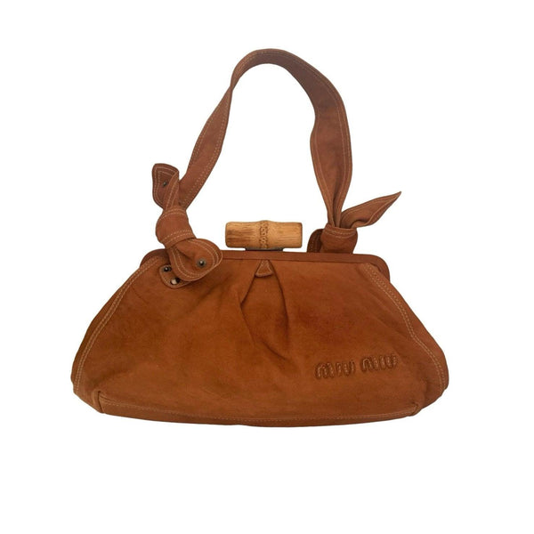 MIU MIU WOMAN BROWN SHOULDER BAGS - MIU MIU - SHOULDER BAGS