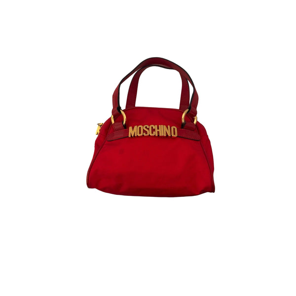 Moschino Red Nylon Mini Two-Way Bag