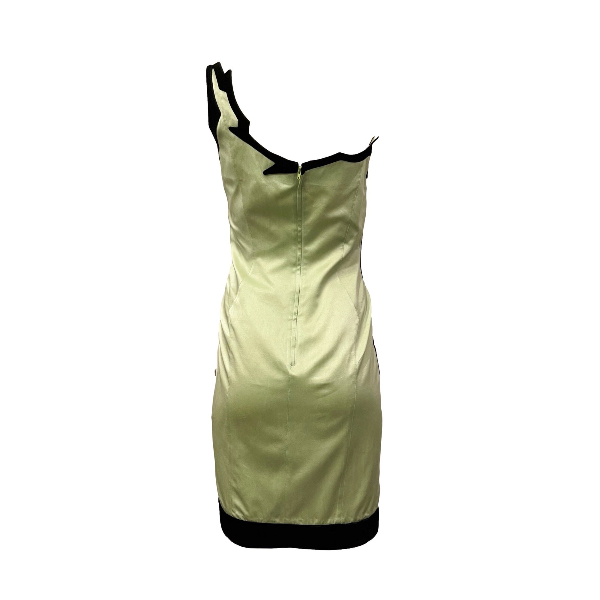 Treasures of NYC - Mugler Lime Green Silk Thorn Shoulder Treasures of NYC - Mugler Lime Green Silk Thorn Shoulder