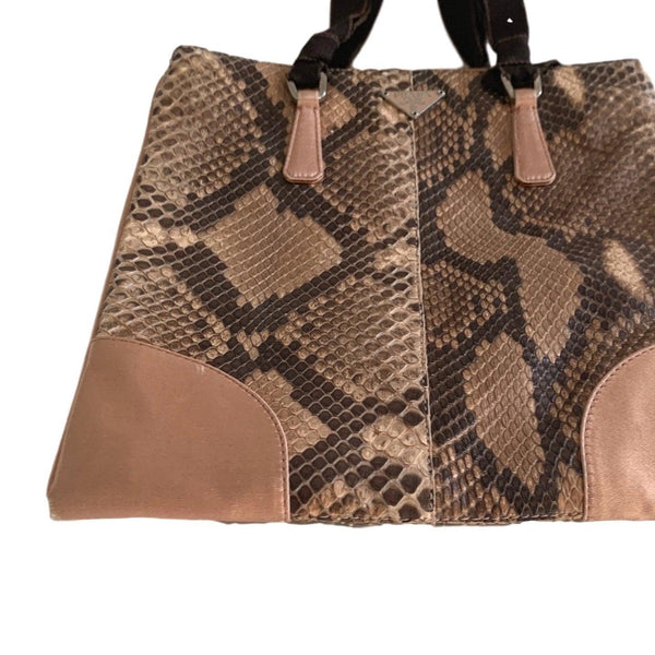 Prada Baby Pink Snakeskin Mini Top Handle Bag - Handbags