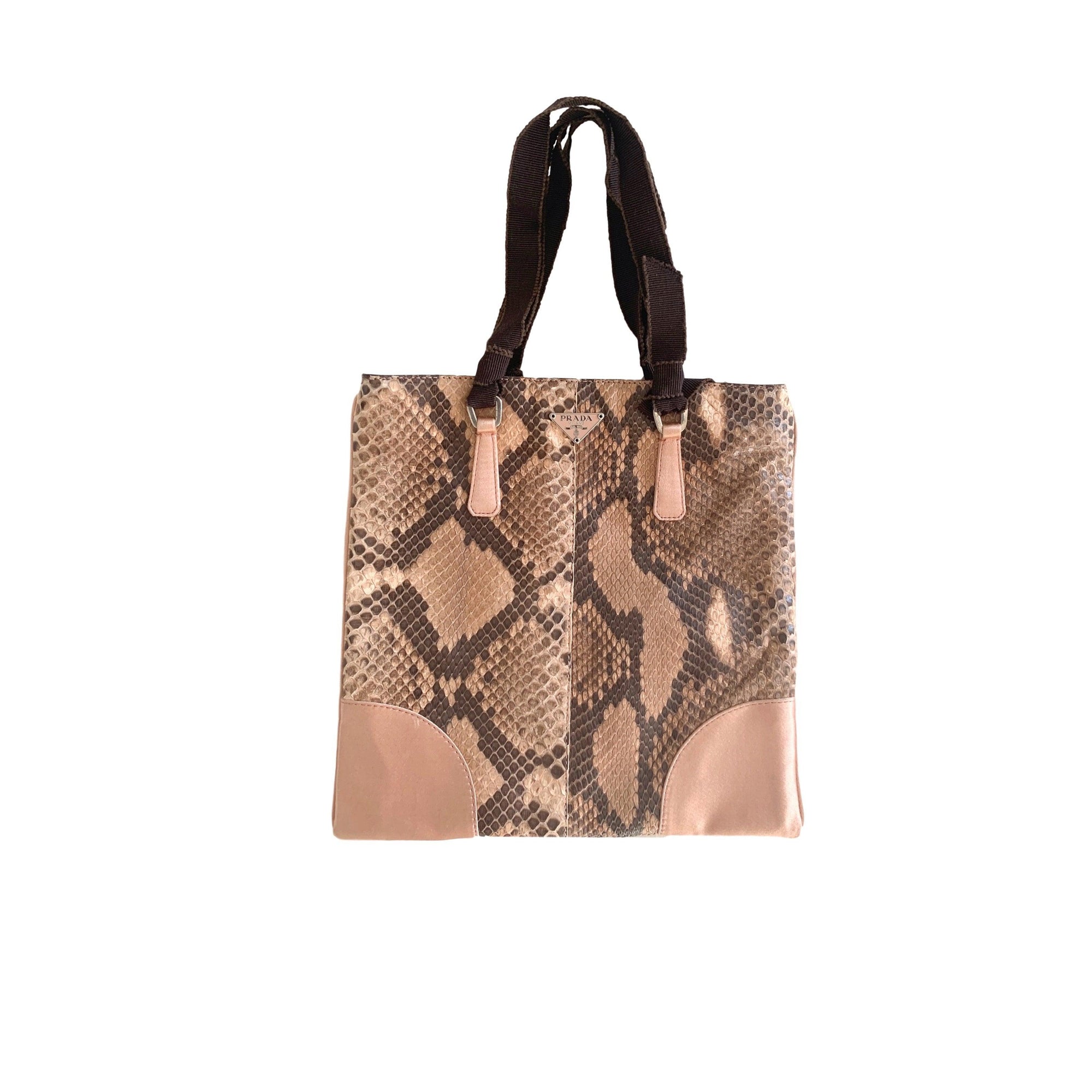 Prada Baby Pink Snakeskin Mini Top Handle Bag - Handbags
