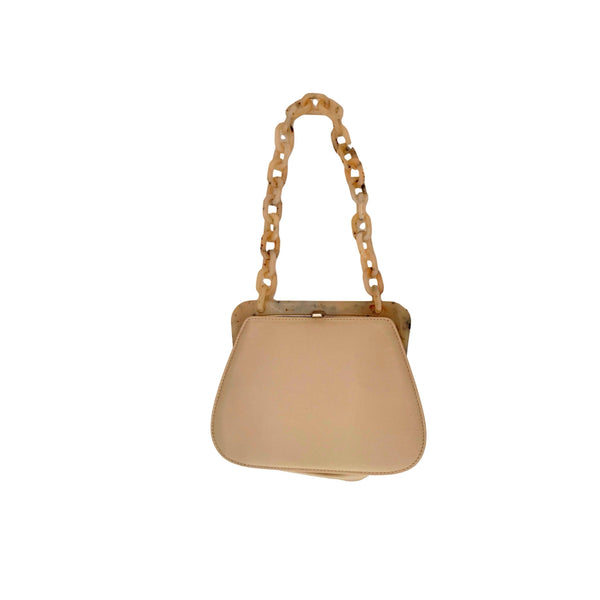 Prada Beige Satin Mini Shoulder Bag - Handbags